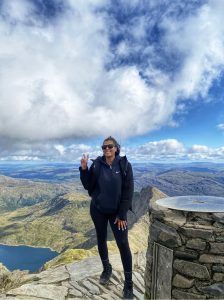 Person on top of Snowdon