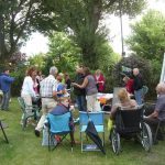 Group at garden party