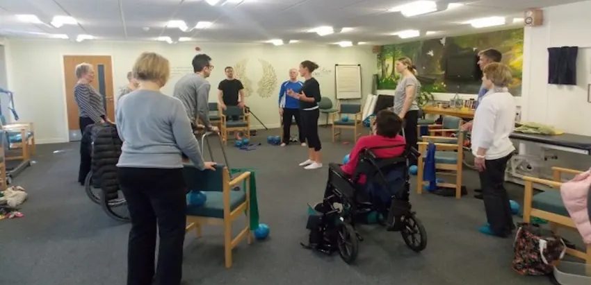 People doing exercise class at centre