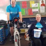 People doing supermarket collection