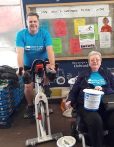 People doing supermarket collection