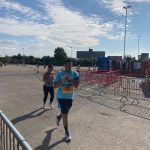 Supporter running marathon