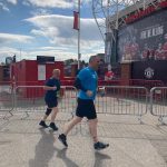 Supporters running marathon