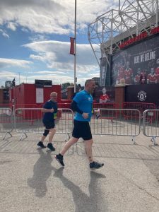 Supporters running marathon